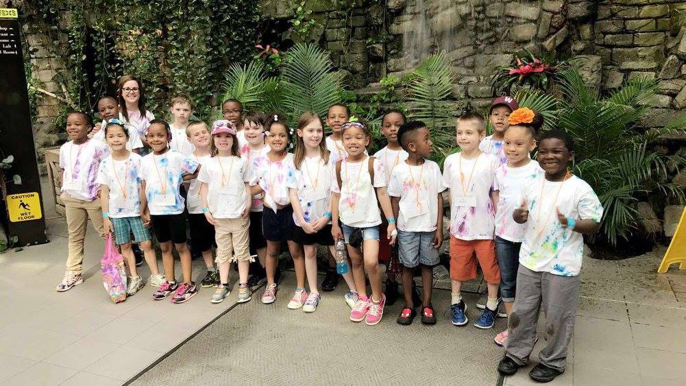 Students on a field trip.